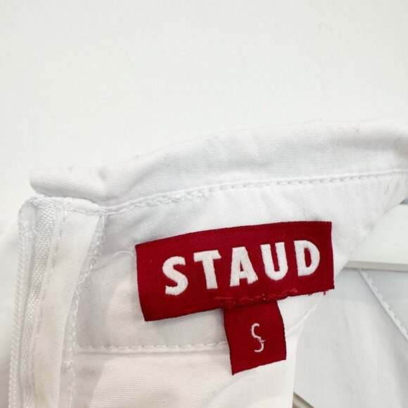 Staud Wool Blend O'Keefe Collared Poplin Ribbed Knit Sweater Blouse Top Small - Picture 7 of 12